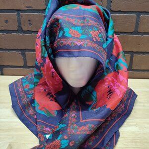 Berkshire head scarf wrap roses